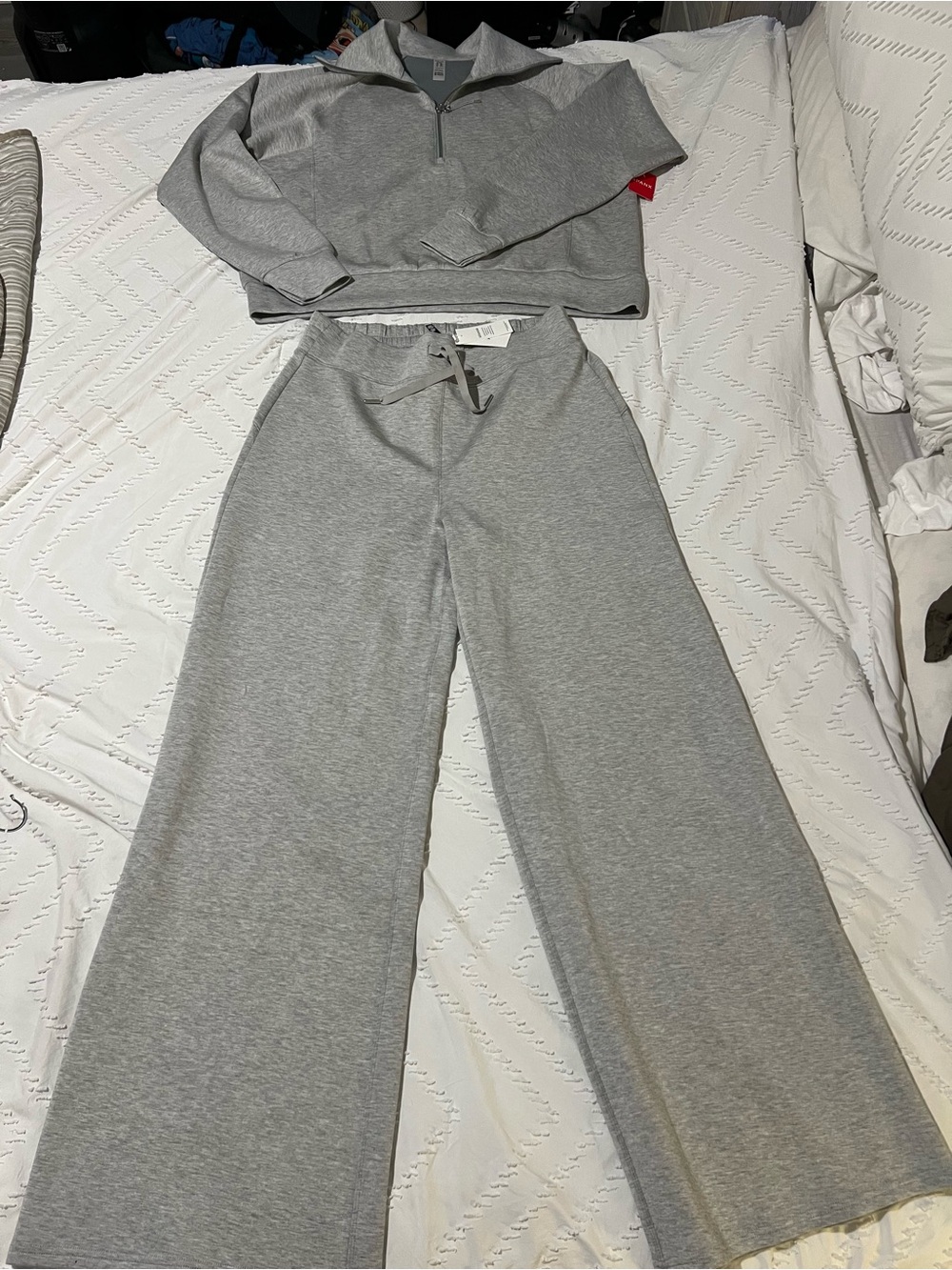 SPANX Light Gray Wide-Leg Lounge Pants